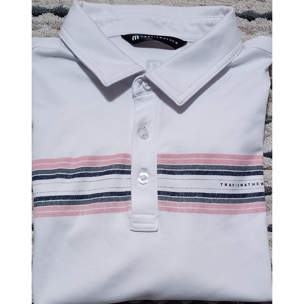 Travis Mathew Men's Beach Way Golf Perfect Polo Shirt Size Large
